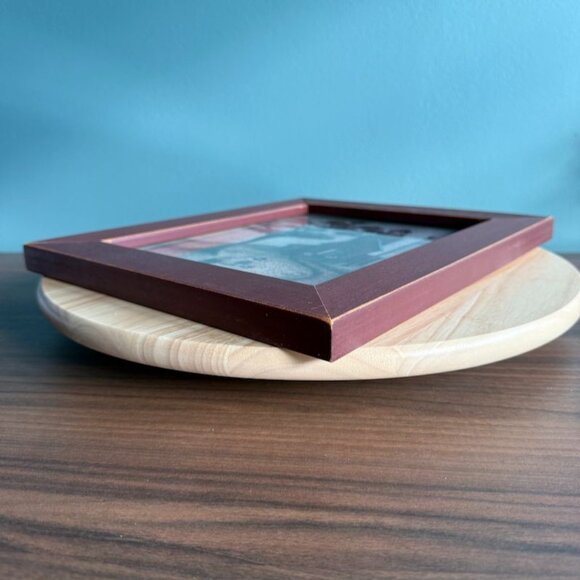 Vintage 1988 Framed Folk Art Print With Schoolhouse & Children - Picture 8 of 8